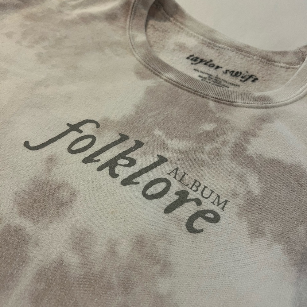 Large Taylor Swift Folklore Album Tie-Dye Sweatshirt